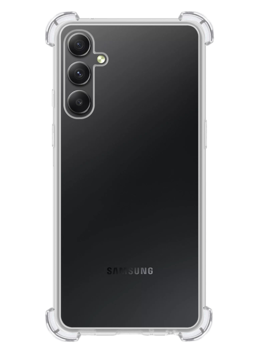 NoXx Hoes Geschikt voor Samsung A34 Hoesje Siliconen Cover Shock Proof Back Case Shockproof Hoes Met 2x Screenprotector - Transparant