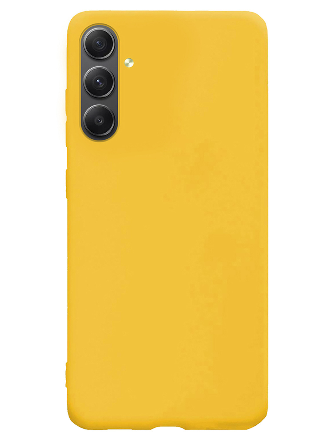 NoXx Hoes Geschikt voor Samsung A34 Hoesje Cover Siliconen Back Case Hoes Met Screenprotector - Geel