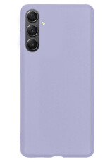 NoXx Hoes Geschikt voor Samsung A34 Hoesje Cover Siliconen Back Case Hoes Met Screenprotector - Lila