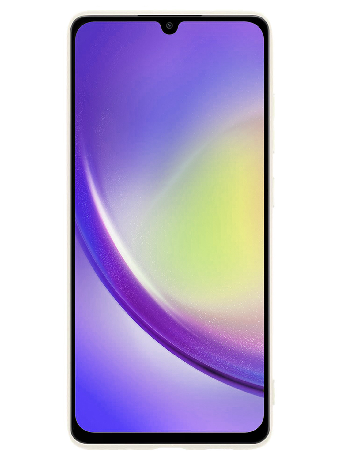 NoXx Hoes Geschikt voor Samsung A34 Hoesje Cover Siliconen Back Case Hoes Met Screenprotector - Wit