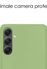 NoXx Hoes Geschikt voor Samsung A34 Hoesje Cover Siliconen Back Case Hoes Met 2x Screenprotector - Groen