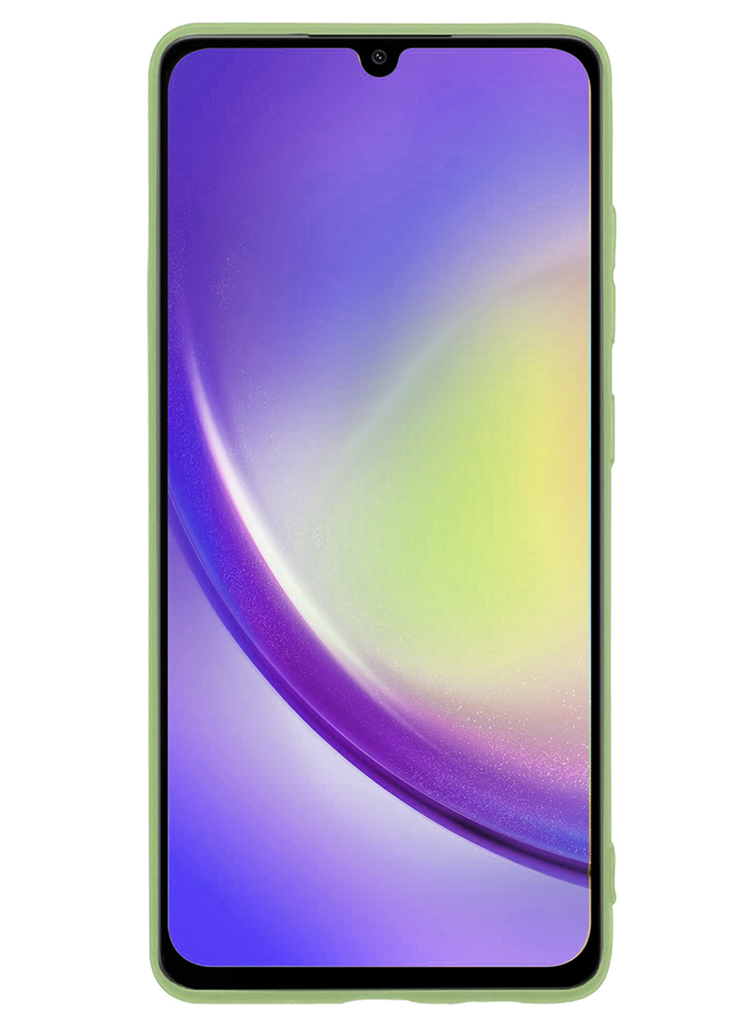 NoXx Hoes Geschikt voor Samsung A34 Hoesje Cover Siliconen Back Case Hoes Met 2x Screenprotector - Groen