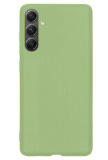 NoXx Hoes Geschikt voor Samsung A34 Hoesje Cover Siliconen Back Case Hoes Met 2x Screenprotector - Groen