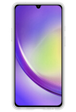 NoXx Hoes Geschikt voor Samsung A34 Hoesje Cover Siliconen Back Case Hoes Met 2x Screenprotector - Transparant