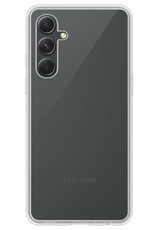 NoXx Hoes Geschikt voor Samsung A34 Hoesje Cover Siliconen Back Case Hoes Met 2x Screenprotector - Transparant