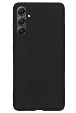 NoXx Hoes Geschikt voor Samsung A34 Hoesje Cover Siliconen Back Case Hoes Met 2x Screenprotector - Zwart