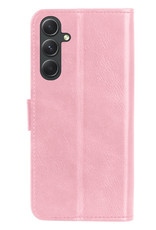 Nomfy Hoesje Geschikt voor Samsung A34 Hoes Bookcase Flipcase Book Cover Met Screenprotector - Hoes Geschikt voor Samsung Galaxy A34 Hoesje Book Case - Lichtroze