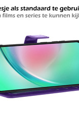 Nomfy Hoesje Geschikt voor Samsung A34 Hoes Bookcase Flipcase Book Cover Met Screenprotector - Hoes Geschikt voor Samsung Galaxy A34 Hoesje Book Case - Paars