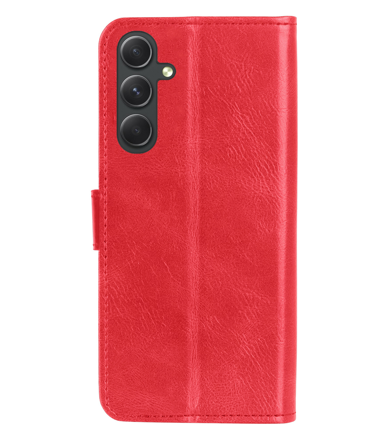 Nomfy Hoesje Geschikt voor Samsung A34 Hoes Bookcase Flipcase Book Cover Met Screenprotector - Hoes Geschikt voor Samsung Galaxy A34 Hoesje Book Case - Rood