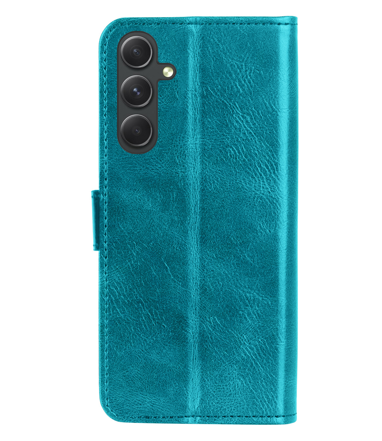 Nomfy Hoesje Geschikt voor Samsung A34 Hoes Bookcase Flipcase Book Cover Met Screenprotector - Hoes Geschikt voor Samsung Galaxy A34 Hoesje Book Case - Turquoise