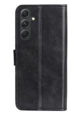 Nomfy Hoesje Geschikt voor Samsung A34 Hoes Bookcase Flipcase Book Cover Met Screenprotector - Hoes Geschikt voor Samsung Galaxy A34 Hoesje Book Case - Zwart