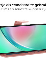 Nomfy Hoesje Geschikt voor Samsung A34 Hoes Bookcase Flipcase Book Cover Met 2x Screenprotector - Hoes Geschikt voor Samsung Galaxy A34 Hoesje Book Case - Rosé goud