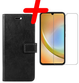BASEY. BASEY. Samsung Galaxy A34 Hoesje Bookcase Zwart Met Screenprotector