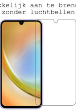 BASEY. Hoes Geschikt voor Samsung A34 Hoesje Bookcase Hoes Flip Case Book Cover Met 2x Screenprotector - Hoesje Geschikt voor Samsung Galaxy A34 Hoes Book Case Hoesje - Bruin