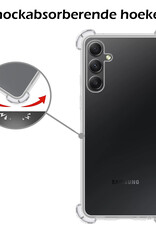 Nomfy Hoesje Geschikt voor Samsung A34 Hoesje Shock Proof Cover Case Shockproof Met Screenprotector - Hoes Geschikt voor Samsung Galaxy A34 Hoes Siliconen Back Case - Transparant