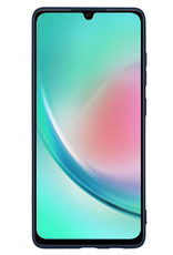 Nomfy Hoesje Geschikt voor Samsung A34 Hoesje Siliconen Cover Case Met Screenprotector - Hoes Geschikt voor Samsung Galaxy A34 Hoes Back Case - Donkerblauw