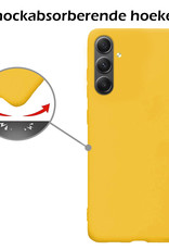 Nomfy Hoesje Geschikt voor Samsung A34 Hoesje Siliconen Cover Case Met Screenprotector - Hoes Geschikt voor Samsung Galaxy A34 Hoes Back Case - Geel