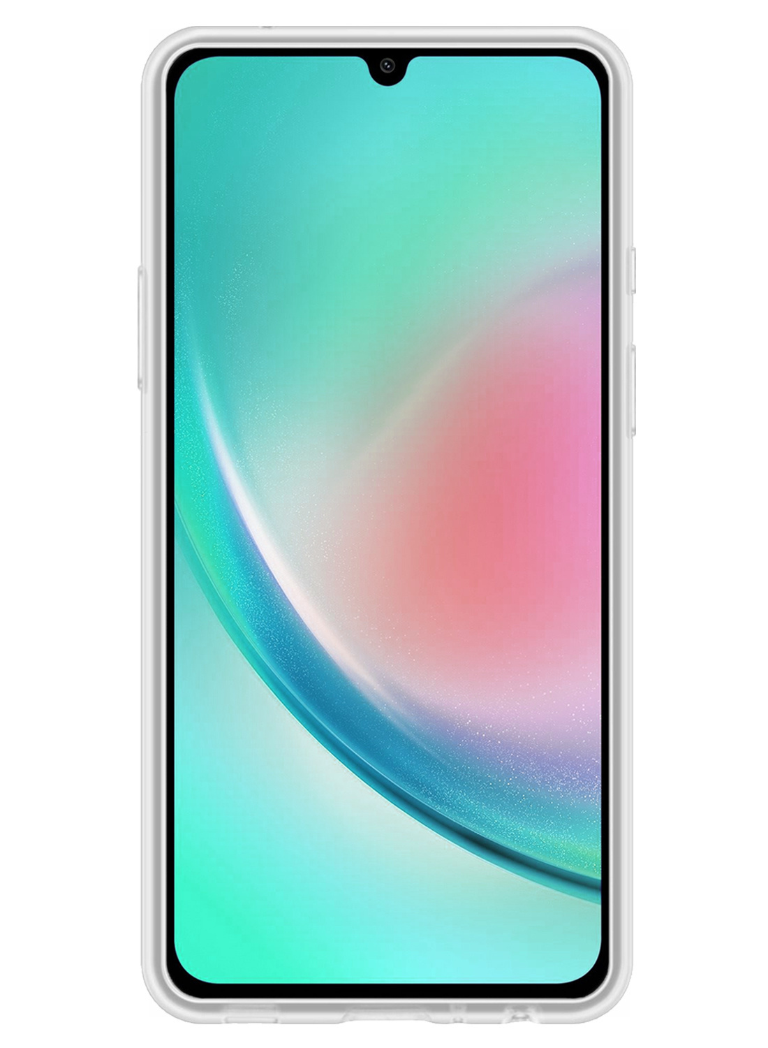 Nomfy Hoesje Geschikt voor Samsung A34 Hoesje Siliconen Cover Case Met Screenprotector - Hoes Geschikt voor Samsung Galaxy A34 Hoes Back Case - Transparant