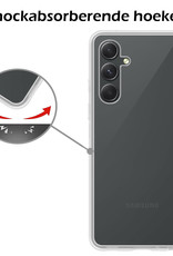 Nomfy Hoesje Geschikt voor Samsung A34 Hoesje Siliconen Cover Case Met Screenprotector - Hoes Geschikt voor Samsung Galaxy A34 Hoes Back Case - Transparant