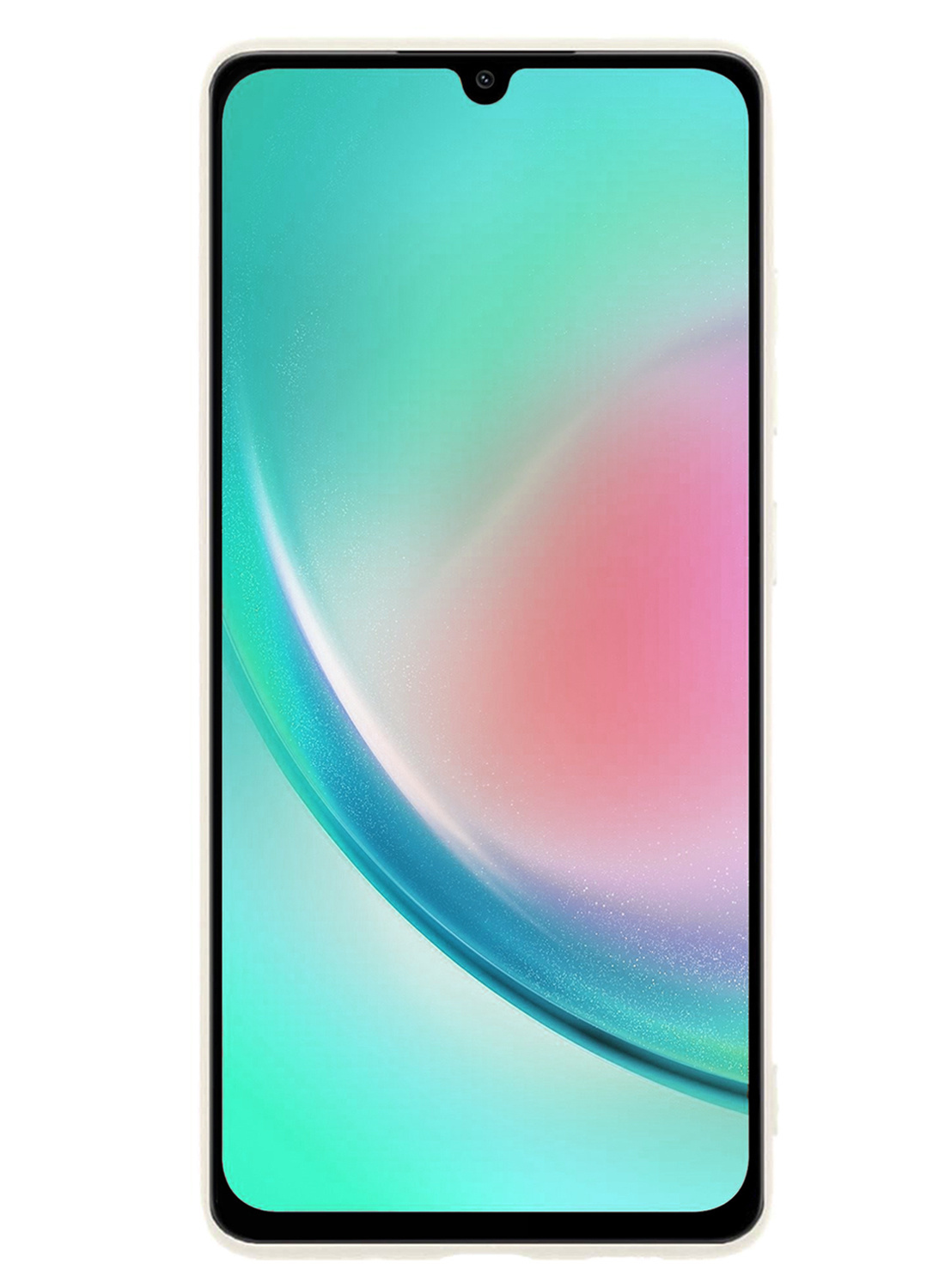 Nomfy Hoesje Geschikt voor Samsung A34 Hoesje Siliconen Cover Case Met Screenprotector - Hoes Geschikt voor Samsung Galaxy A34 Hoes Back Case - Wit