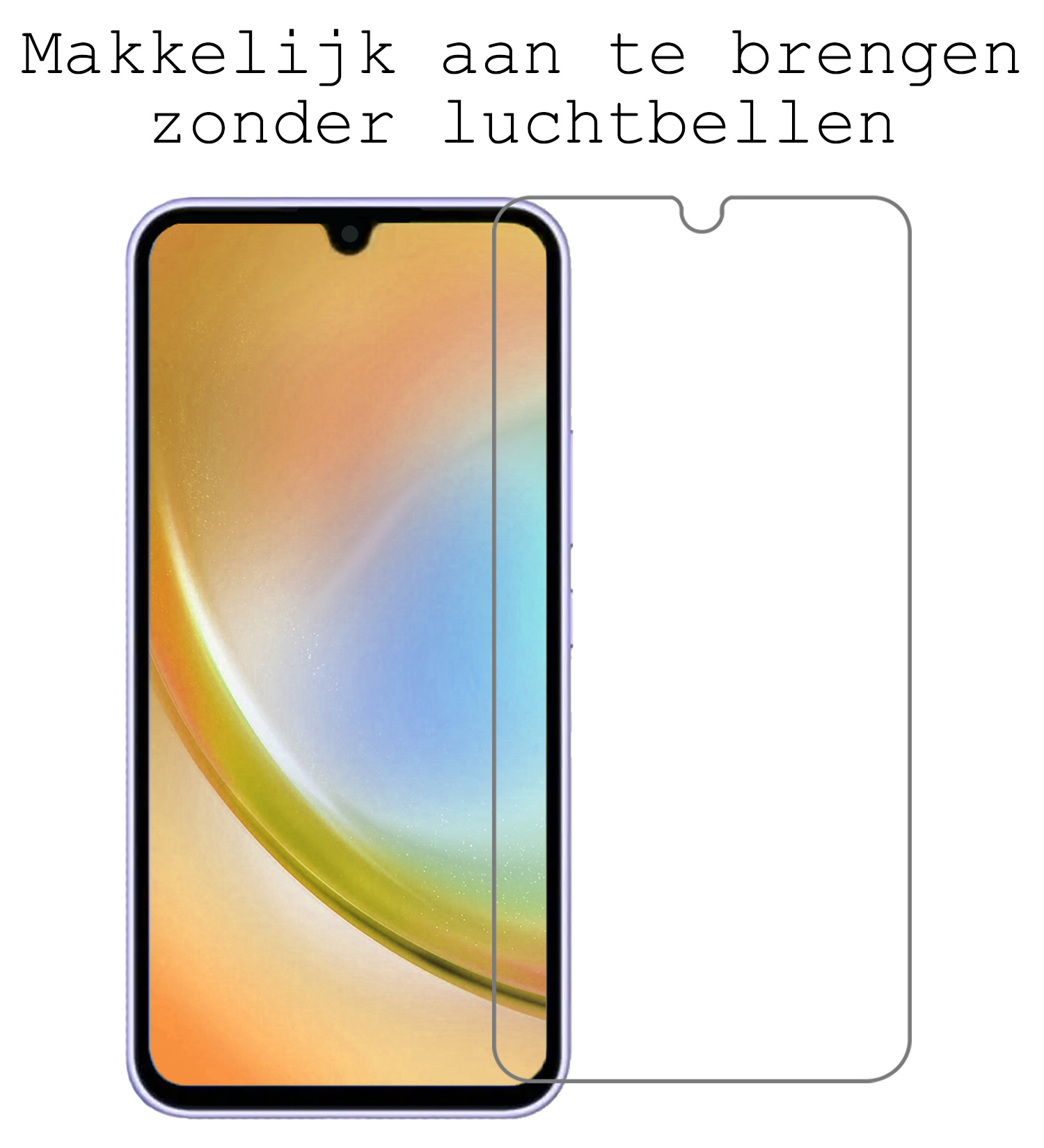 BASEY. Hoes Geschikt voor Samsung A34 Hoesje Bookcase Hoes Flip Case Book Cover Met 2x Screenprotector - Hoesje Geschikt voor Samsung Galaxy A34 Hoes Book Case Hoesje - Rood