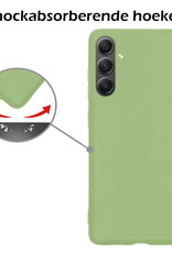 Nomfy Hoesje Geschikt voor Samsung A34 Hoesje Siliconen Cover Case Met 2x Screenprotector - Hoes Geschikt voor Samsung Galaxy A34 Hoes Back Case - Groen