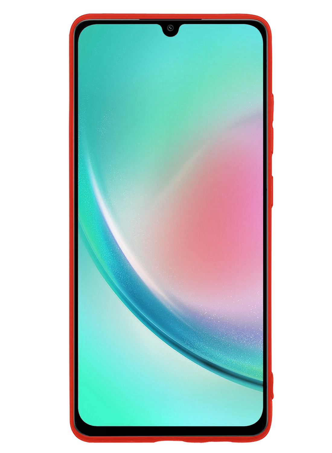 Nomfy Hoesje Geschikt voor Samsung A34 Hoesje Siliconen Cover Case Met 2x Screenprotector - Hoes Geschikt voor Samsung Galaxy A34 Hoes Back Case - Rood