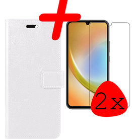 BASEY. BASEY. Samsung Galaxy A34 Hoesje Bookcase Wit Met 2x Screenprotector