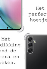 BASEY. Hoes Geschikt voor Samsung A54 Hoesje Shock Proof Case Hoes Siliconen Met Screenprotector - Hoesje Geschikt voor Samsung Galaxy A54 Hoes Cover Shockproof - Transparant
