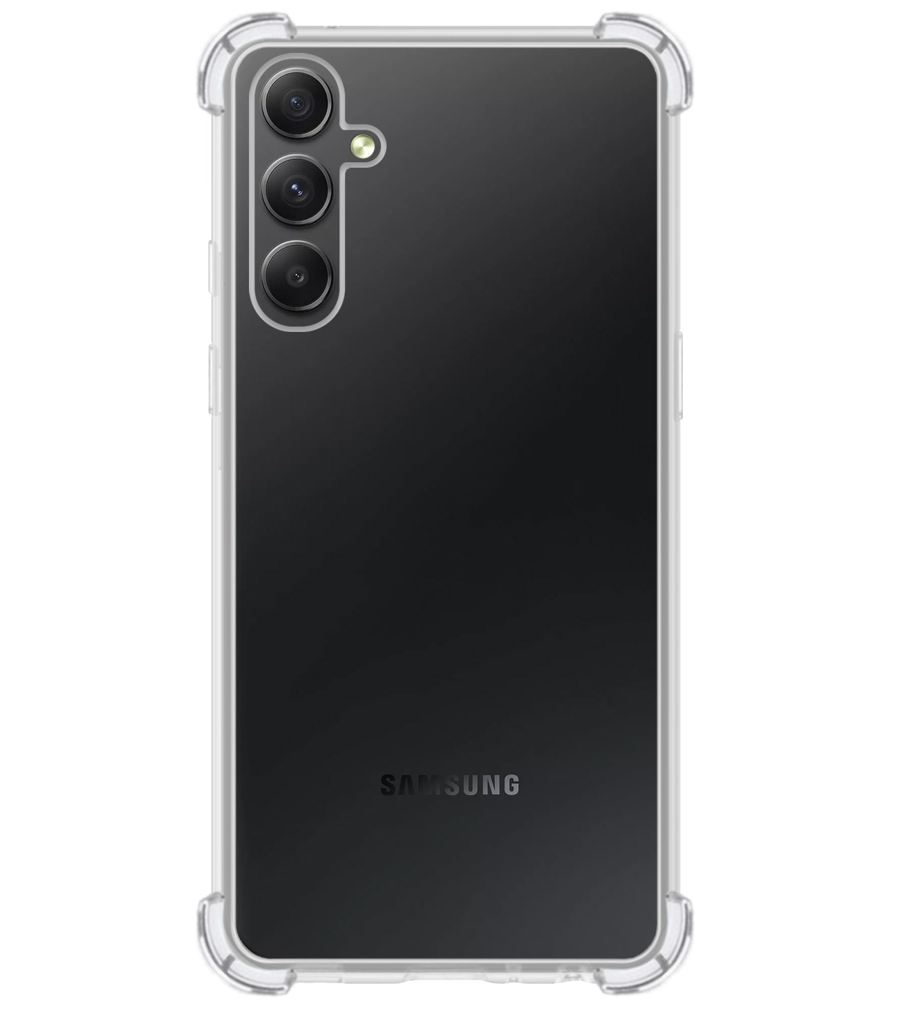 Hoes Geschikt voor Samsung A54 Hoesje Shock Proof Case Hoes Siliconen Met Screenprotector - Hoesje Geschikt voor Samsung Galaxy A54 Hoes Cover Shockproof - Transparant