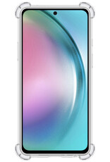 BASEY. Hoes Geschikt voor Samsung A54 Hoesje Shock Proof Case Hoes Siliconen Met Screenprotector - Hoesje Geschikt voor Samsung Galaxy A54 Hoes Cover Shockproof - Transparant
