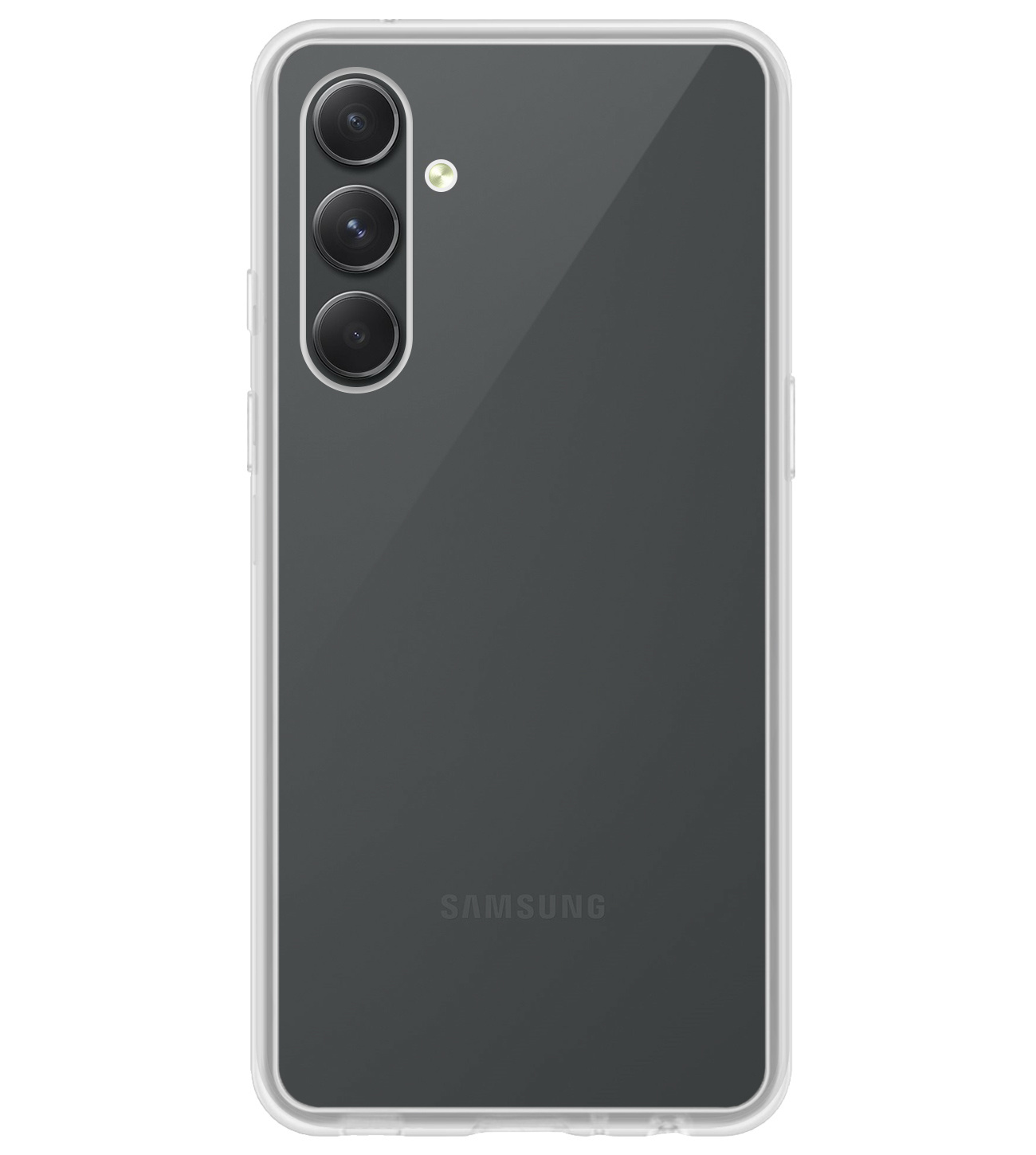 Hoes Geschikt voor Samsung A54 Hoesje Siliconen Back Cover Case Met Screenprotector - Hoesje Geschikt voor Samsung Galaxy A54 Hoes Cover Hoesje - Transparant
