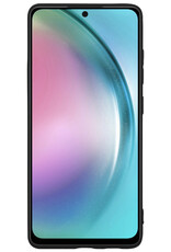 BASEY. Hoes Geschikt voor Samsung A54 Hoesje Siliconen Back Cover Case Met Screenprotector - Hoesje Geschikt voor Samsung Galaxy A54 Hoes Cover Hoesje - Zwart