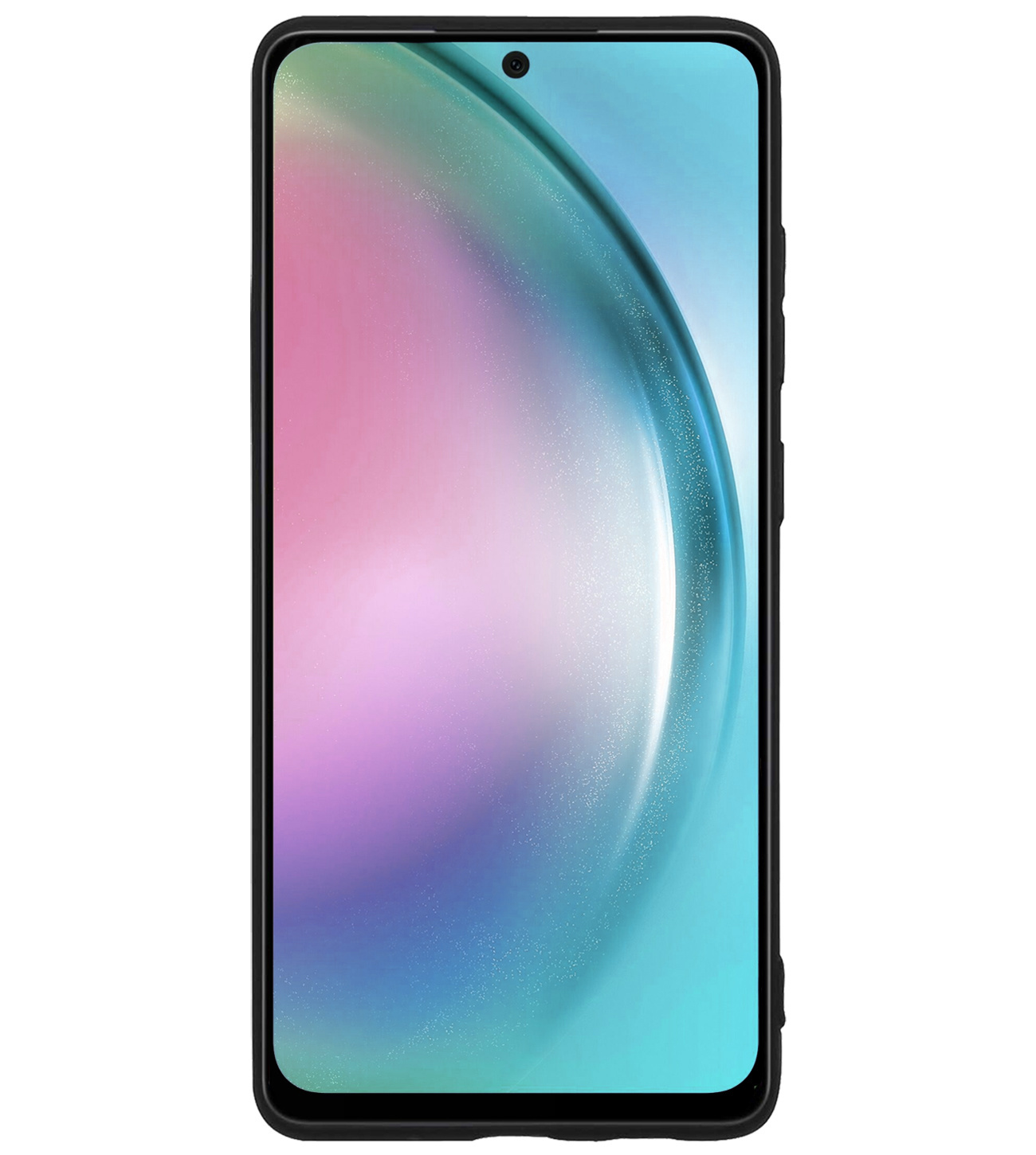 BASEY. Hoes Geschikt voor Samsung A54 Hoesje Siliconen Back Cover Case Met Screenprotector - Hoesje Geschikt voor Samsung Galaxy A54 Hoes Cover Hoesje - Zwart