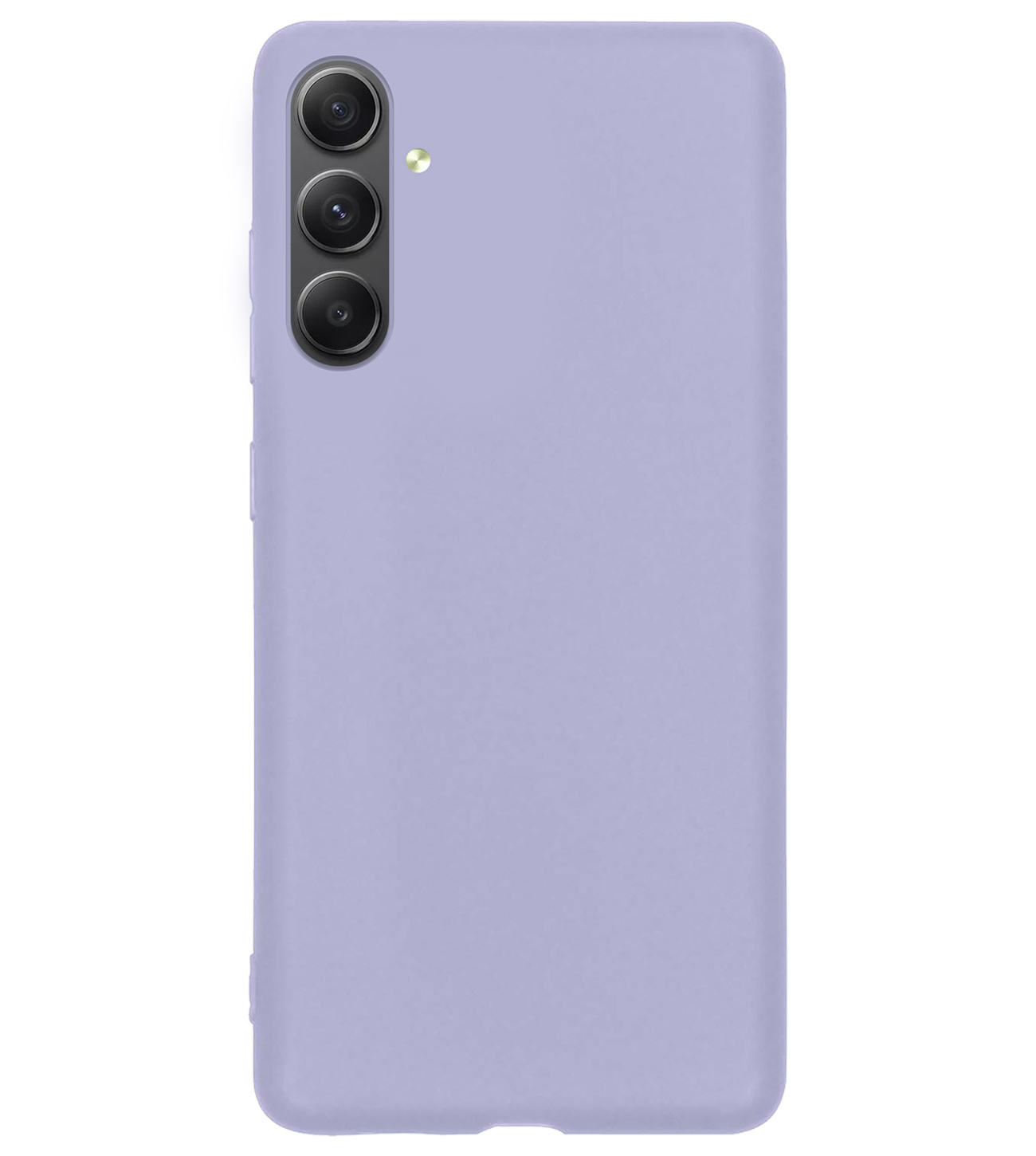Hoes Geschikt voor Samsung A54 Hoesje Siliconen Back Cover Case Met 2x Screenprotector - Hoesje Geschikt voor Samsung Galaxy A54 Hoes Cover Hoesje - Lila