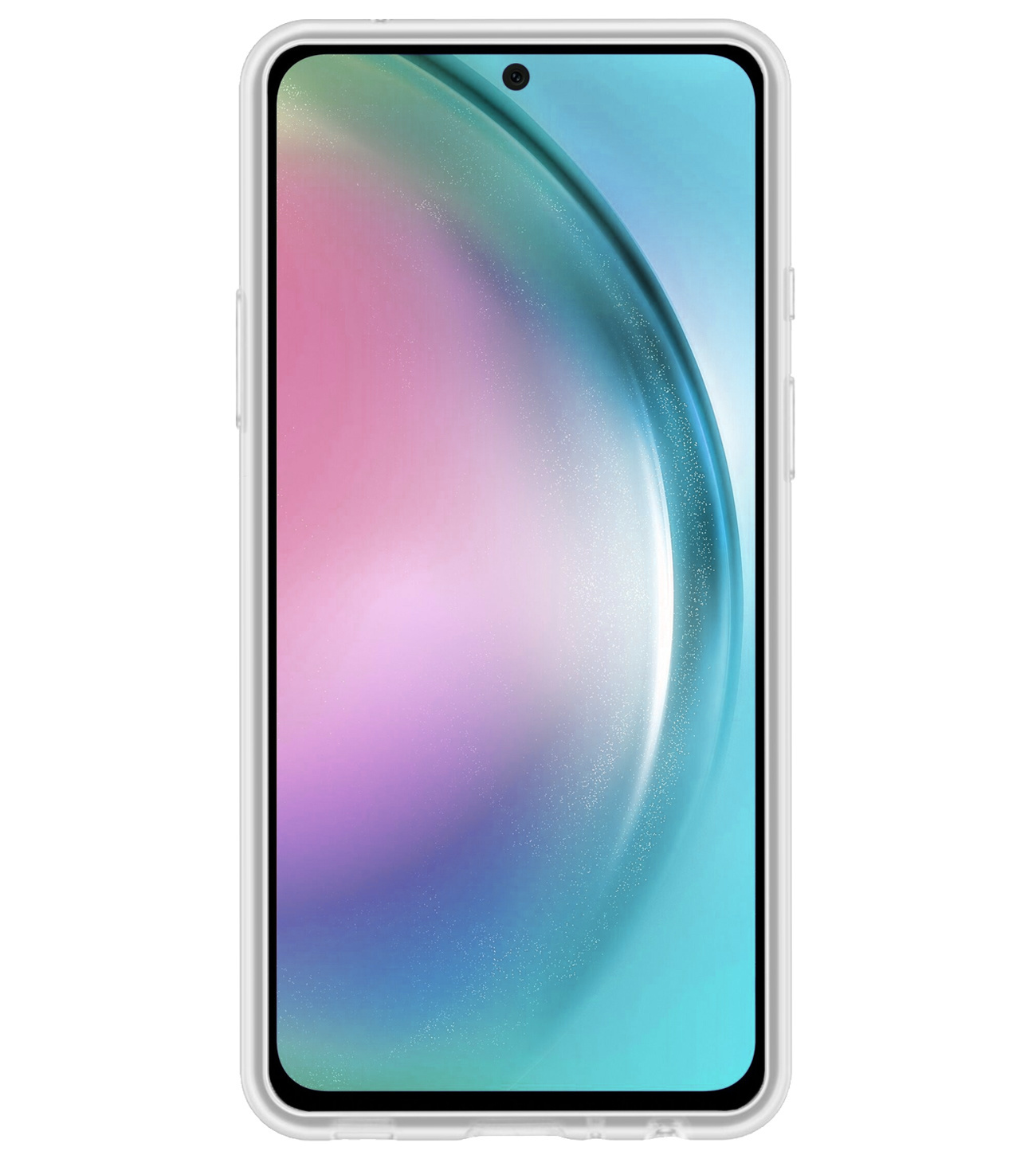 BASEY. Hoes Geschikt voor Samsung A54 Hoesje Siliconen Back Cover Case Met 2x Screenprotector - Hoesje Geschikt voor Samsung Galaxy A54 Hoes Cover Hoesje - Transparant