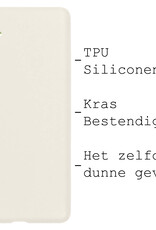 BASEY. Hoes Geschikt voor Samsung A54 Hoesje Siliconen Back Cover Case Met 2x Screenprotector - Hoesje Geschikt voor Samsung Galaxy A54 Hoes Cover Hoesje - Wit