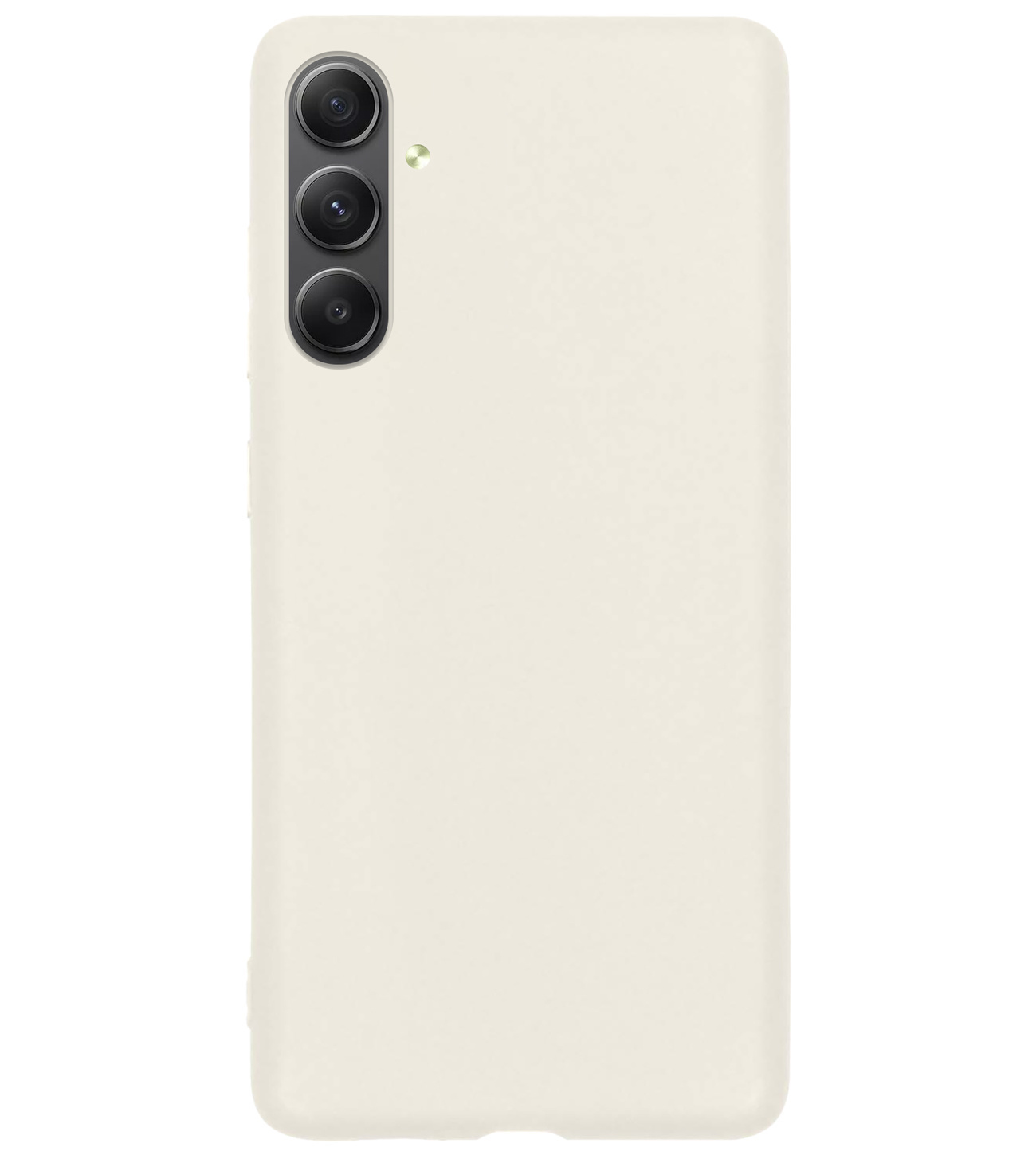 Hoes Geschikt voor Samsung A54 Hoesje Siliconen Back Cover Case Met 2x Screenprotector - Hoesje Geschikt voor Samsung Galaxy A54 Hoes Cover Hoesje - Wit