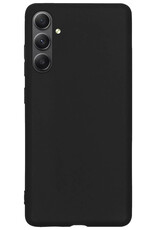 Hoes Geschikt voor Samsung A54 Hoesje Siliconen Back Cover Case Met 2x Screenprotector - Hoesje Geschikt voor Samsung Galaxy A54 Hoes Cover Hoesje - Zwart