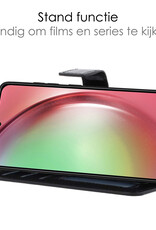 NoXx Hoes Geschikt voor Samsung A54 Hoesje Book Case Hoes Flip Cover Wallet Bookcase Met Screenprotector - Zwart