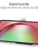 NoXx Hoes Geschikt voor Samsung A54 Hoesje Book Case Hoes Flip Cover Wallet Bookcase Met 2x Screenprotector - Wit