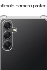 NoXx Hoes Geschikt voor Samsung A54 Hoesje Siliconen Cover Shock Proof Back Case Shockproof Hoes Met Screenprotector - Transparant