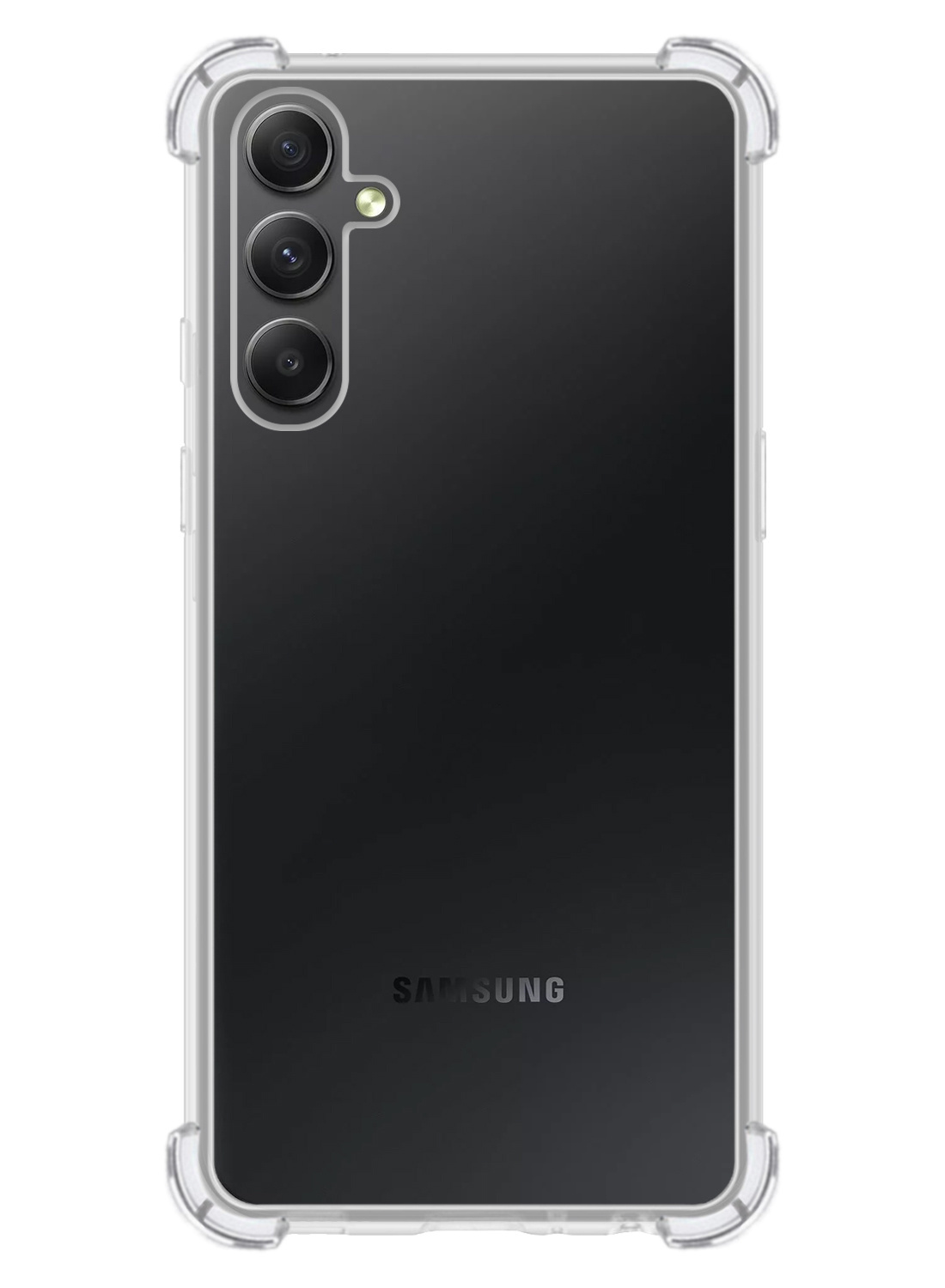 Hoes Geschikt voor Samsung A54 Hoesje Siliconen Cover Shock Proof Back Case Shockproof Hoes Met 2x Screenprotector - Transparant