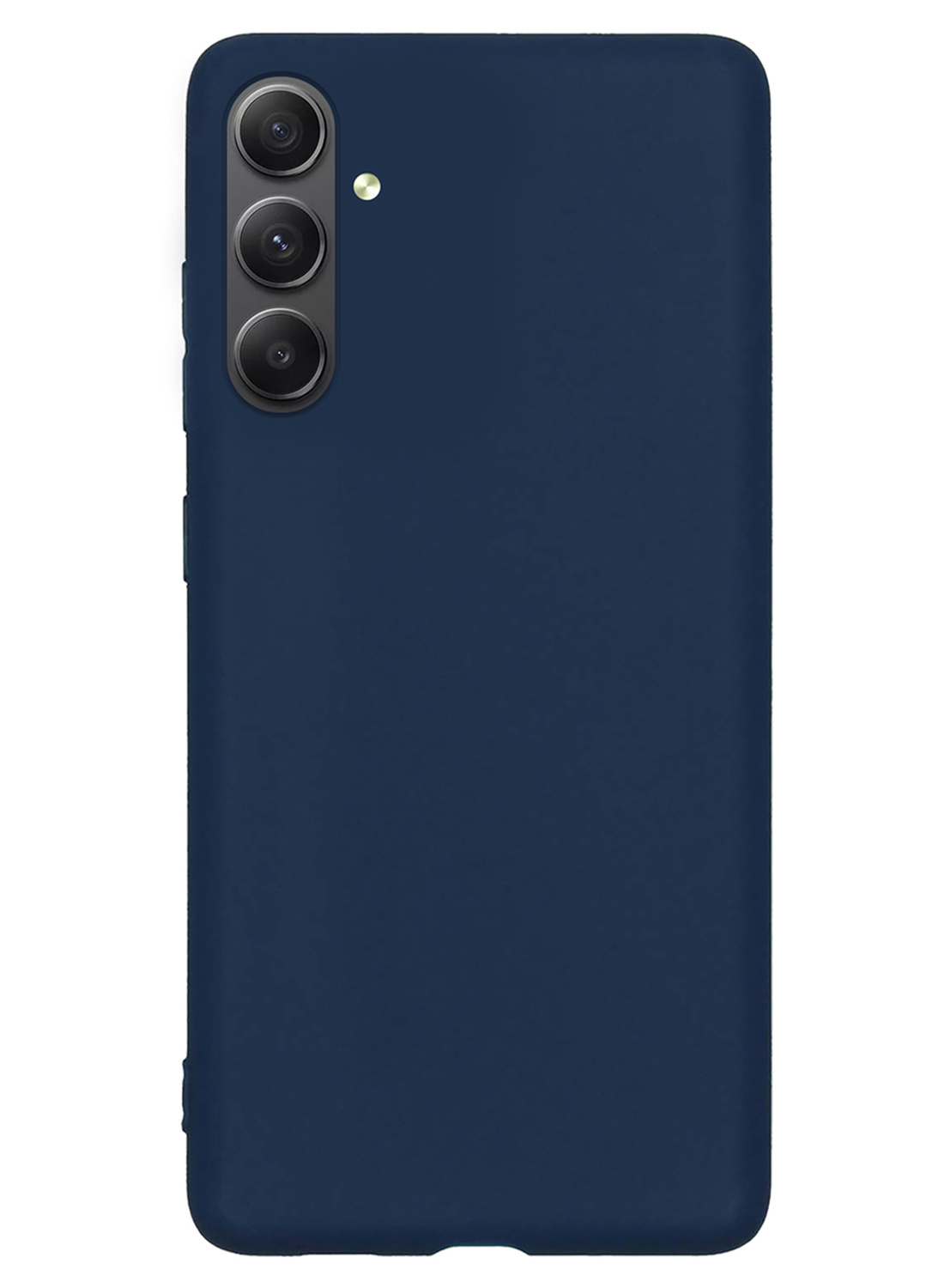 Hoes Geschikt voor Samsung A54 Hoesje Cover Siliconen Back Case Hoes Met Screenprotector - Donkerblauw