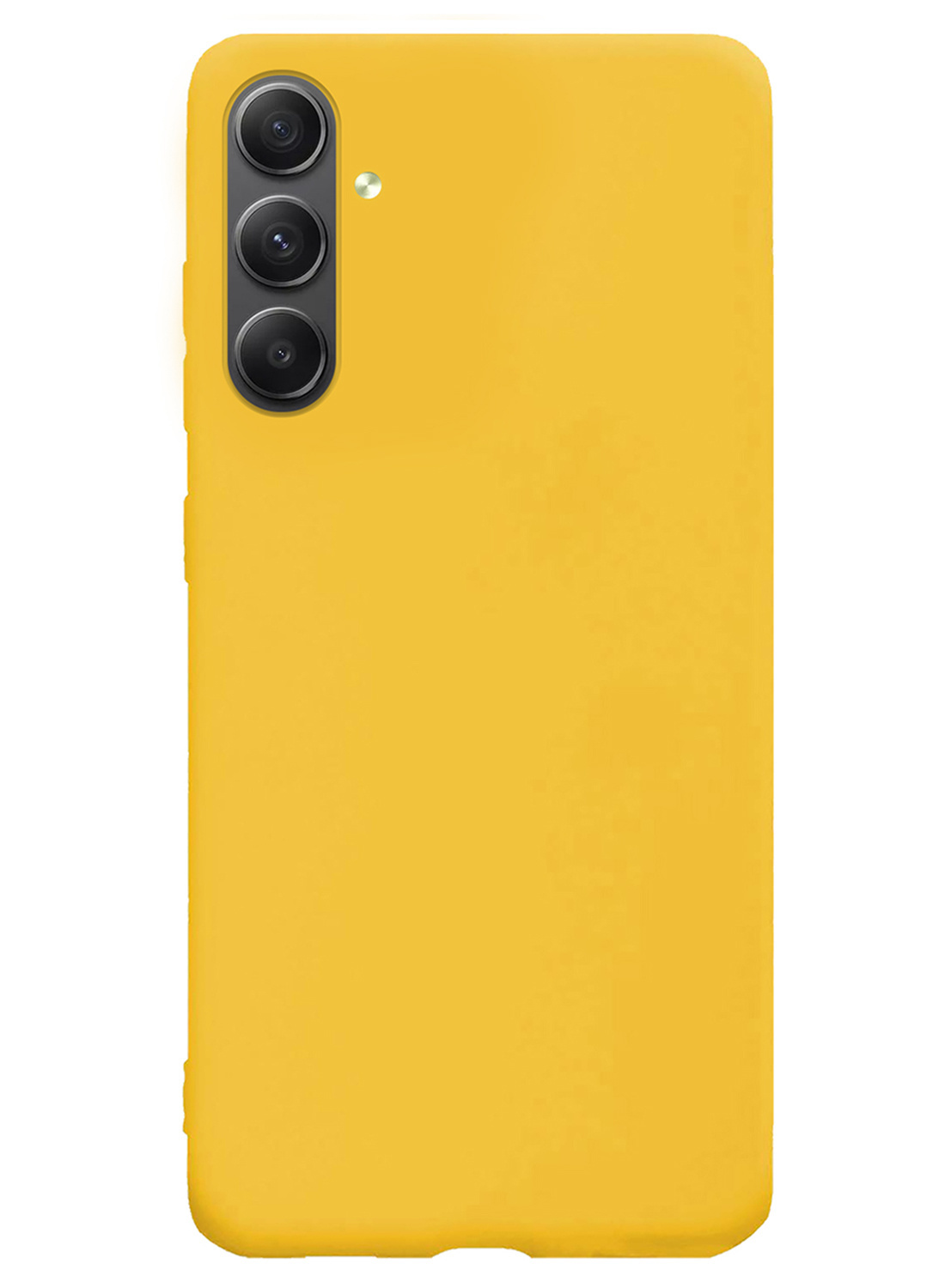 NoXx Hoes Geschikt voor Samsung A54 Hoesje Cover Siliconen Back Case Hoes Met Screenprotector - Geel