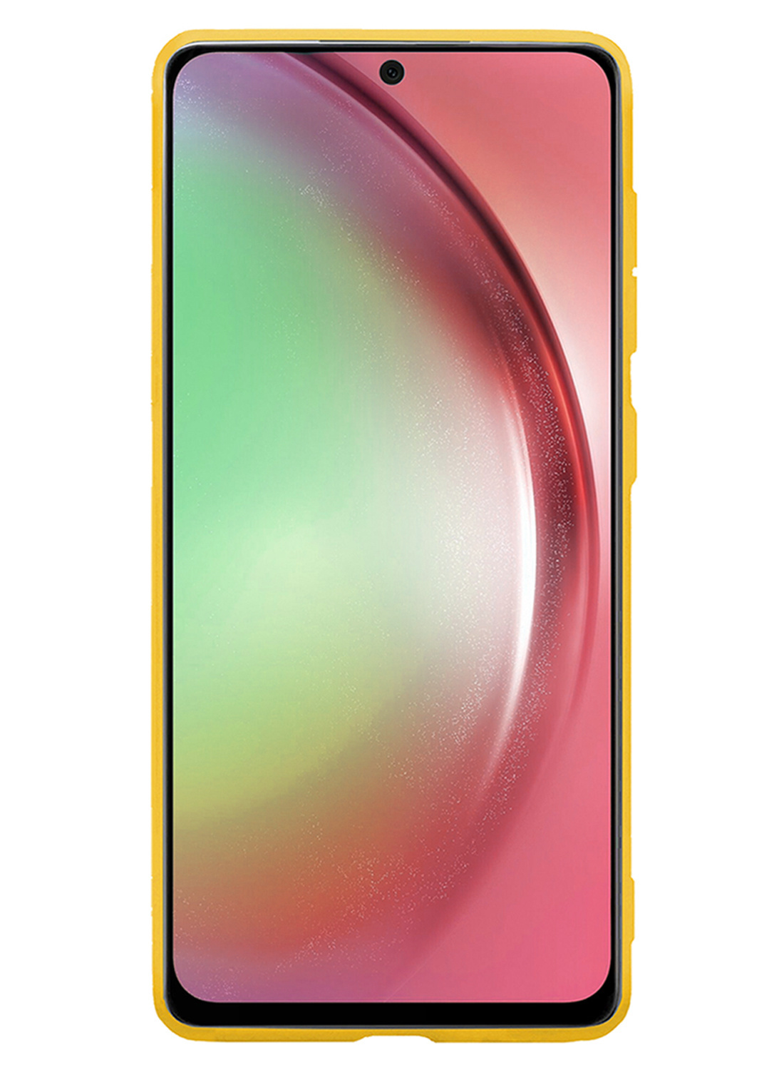 NoXx Hoes Geschikt voor Samsung A54 Hoesje Cover Siliconen Back Case Hoes Met Screenprotector - Geel