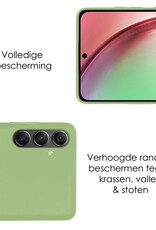 NoXx Hoes Geschikt voor Samsung A54 Hoesje Cover Siliconen Back Case Hoes Met Screenprotector - Groen