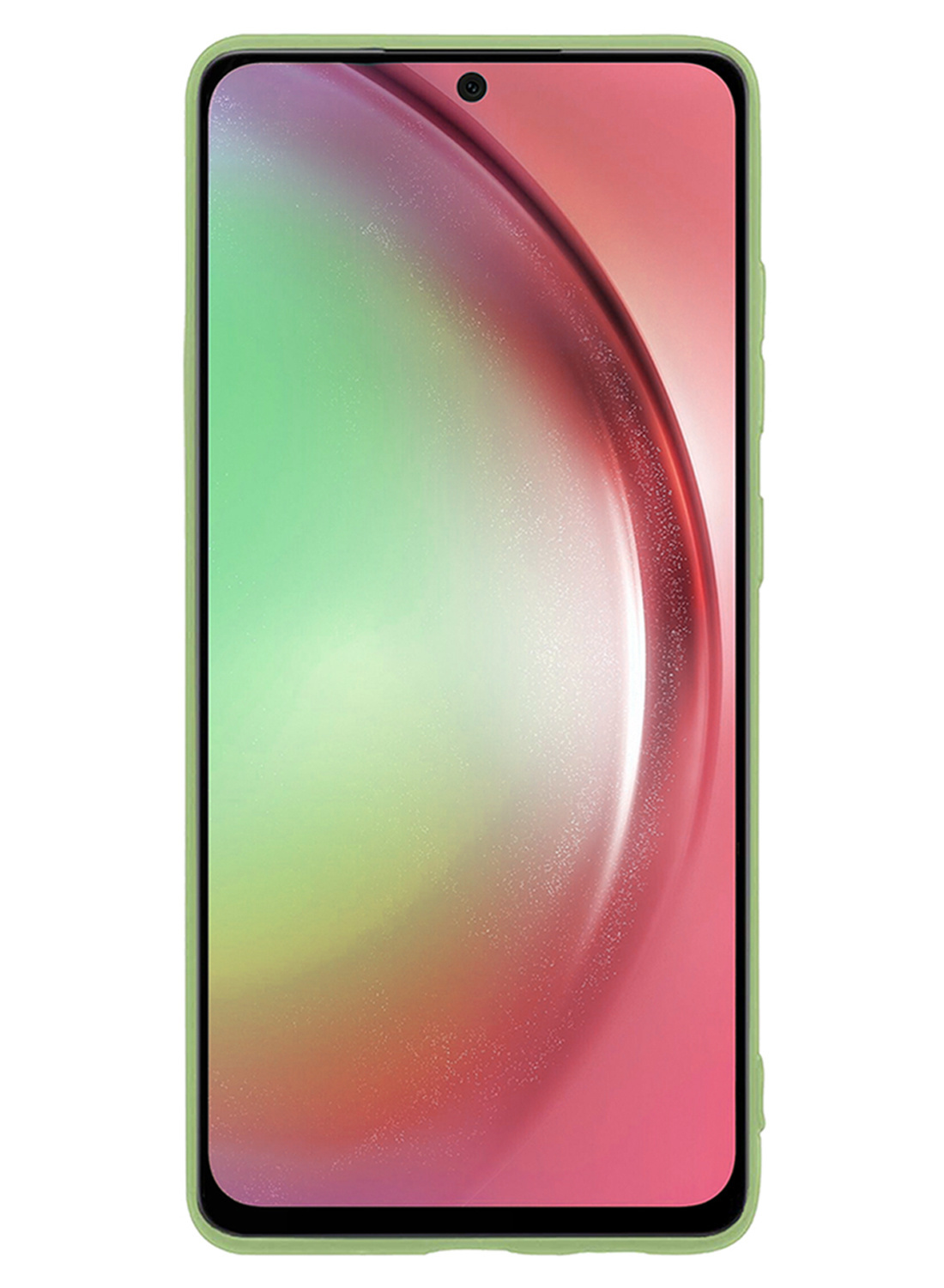 NoXx Hoes Geschikt voor Samsung A54 Hoesje Cover Siliconen Back Case Hoes Met Screenprotector - Groen