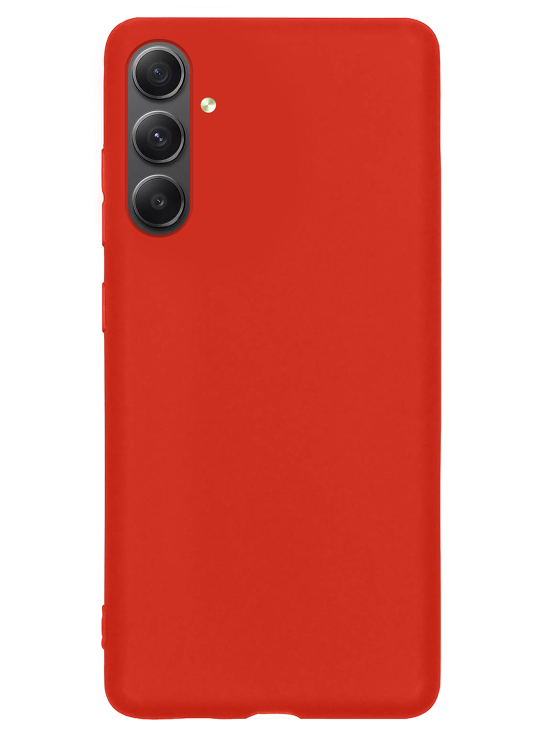 Samsung Galaxy A54 Hoesje Back Cover Siliconen Case Hoes Met Screenprotector - Rood
