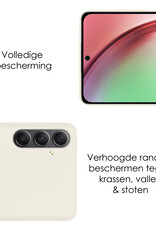 NoXx Hoes Geschikt voor Samsung A54 Hoesje Cover Siliconen Back Case Hoes Met Screenprotector - Wit